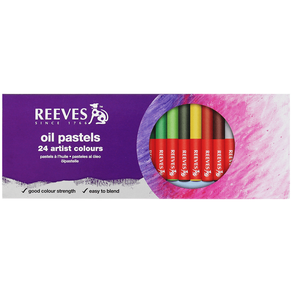 Pastel Oleoso Artístico Reeves 24 Cores